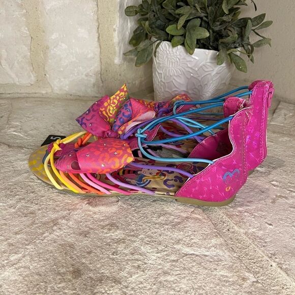 JOJO SIWA Rainbow Gladiator Sandals sz 5 - Picture 5 of 8